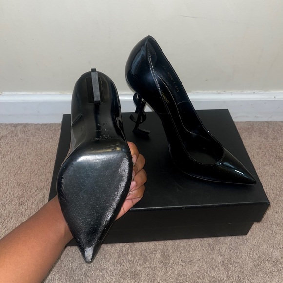 Saint Laurent Opyum Point-Toe Patent Leather Pumps (YSL HEELS) - Picture 2 of 4